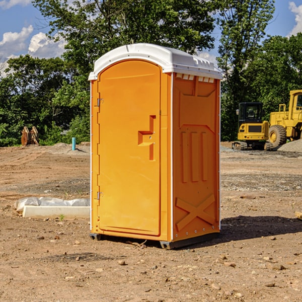 how often are the porta potties cleaned and serviced during a rental period in Holt